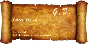 Ganz Dina névjegykártya